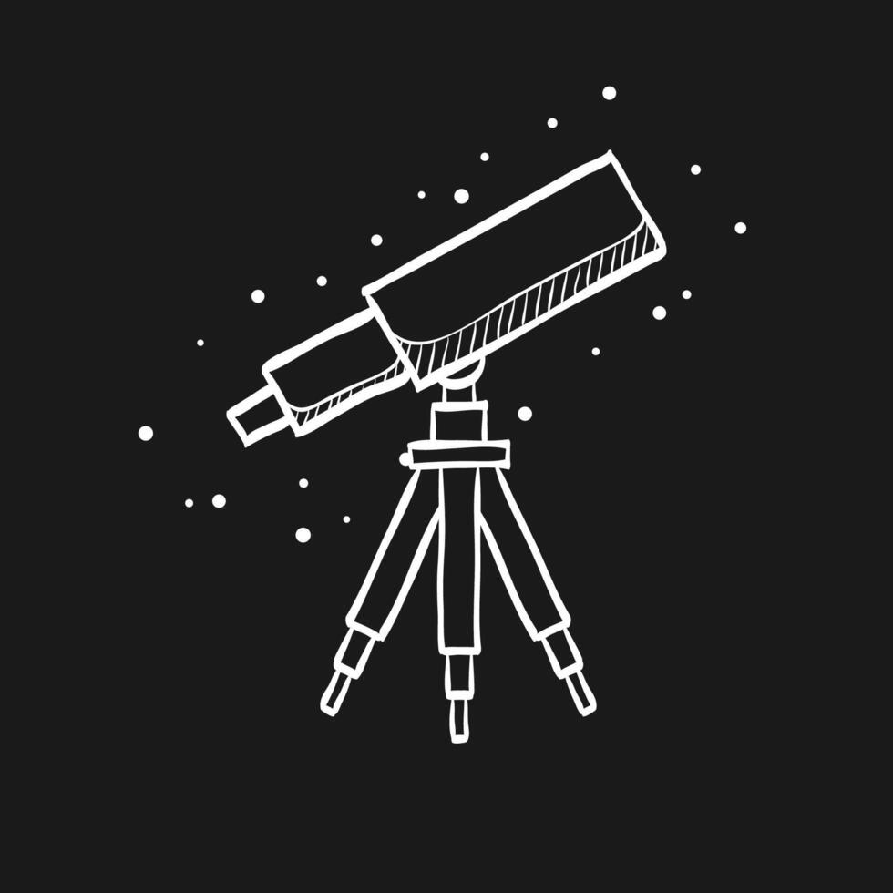 telescópio rabisco esboço ilustração vetor