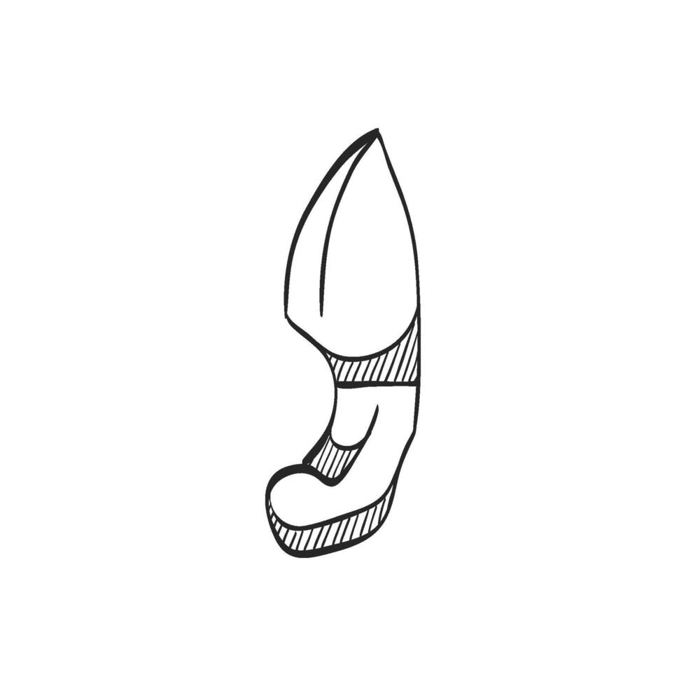 mão desenhado esboço ícone faca vetor