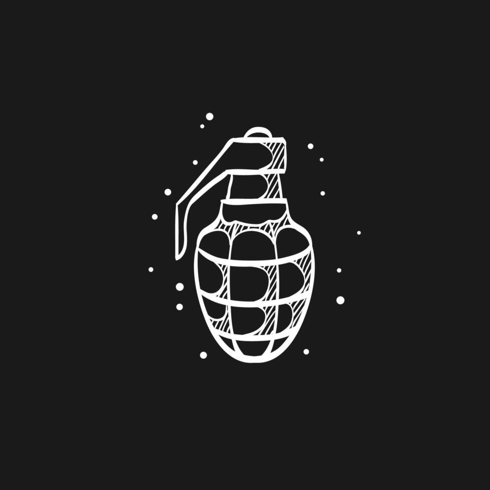 Grenade rabisco esboço ilustração vetor