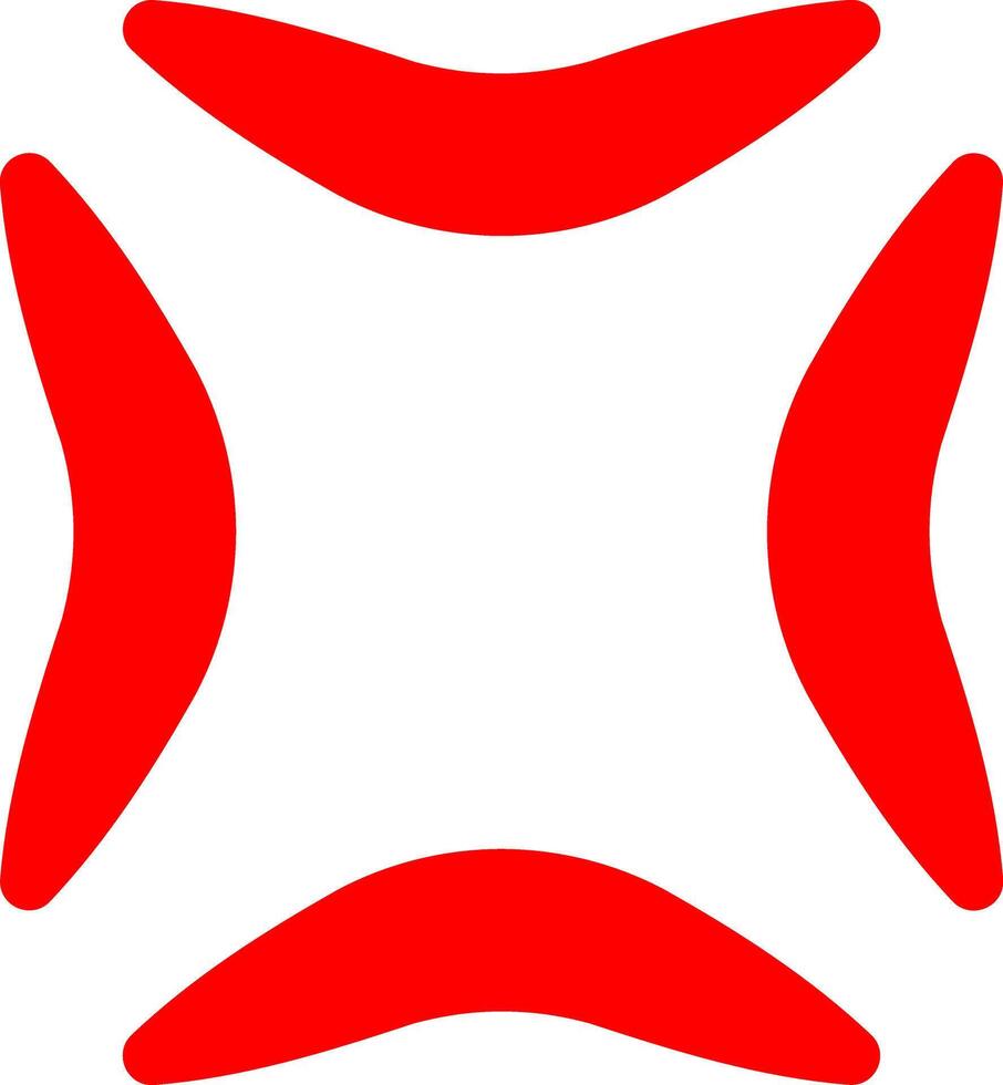 vermelho raiva símbolo ícone vetor
