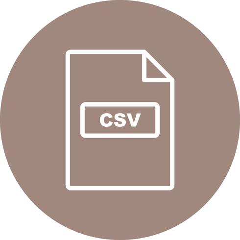 Ícone de vetor de CSV