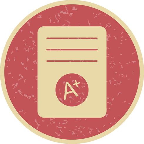 A + Grade Vector Icon