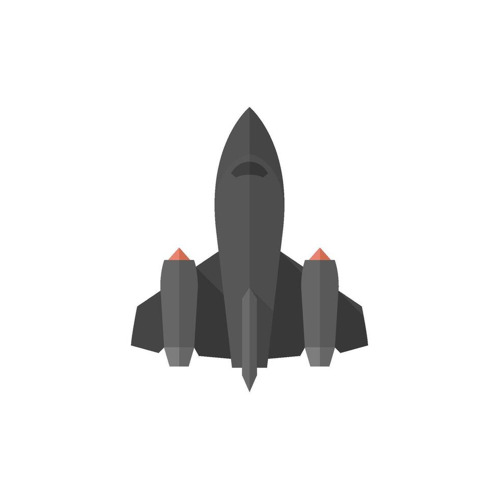 furtividade bombardeiro ícone dentro plano cor estilo. aeronave militares ataque aviônica anti radar vetor
