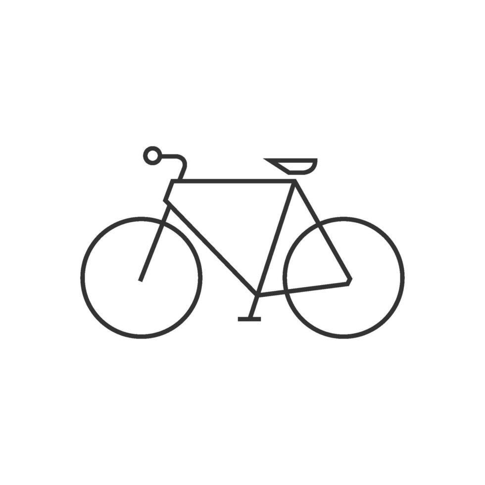 estrada bicicleta ícone dentro fino esboço estilo vetor