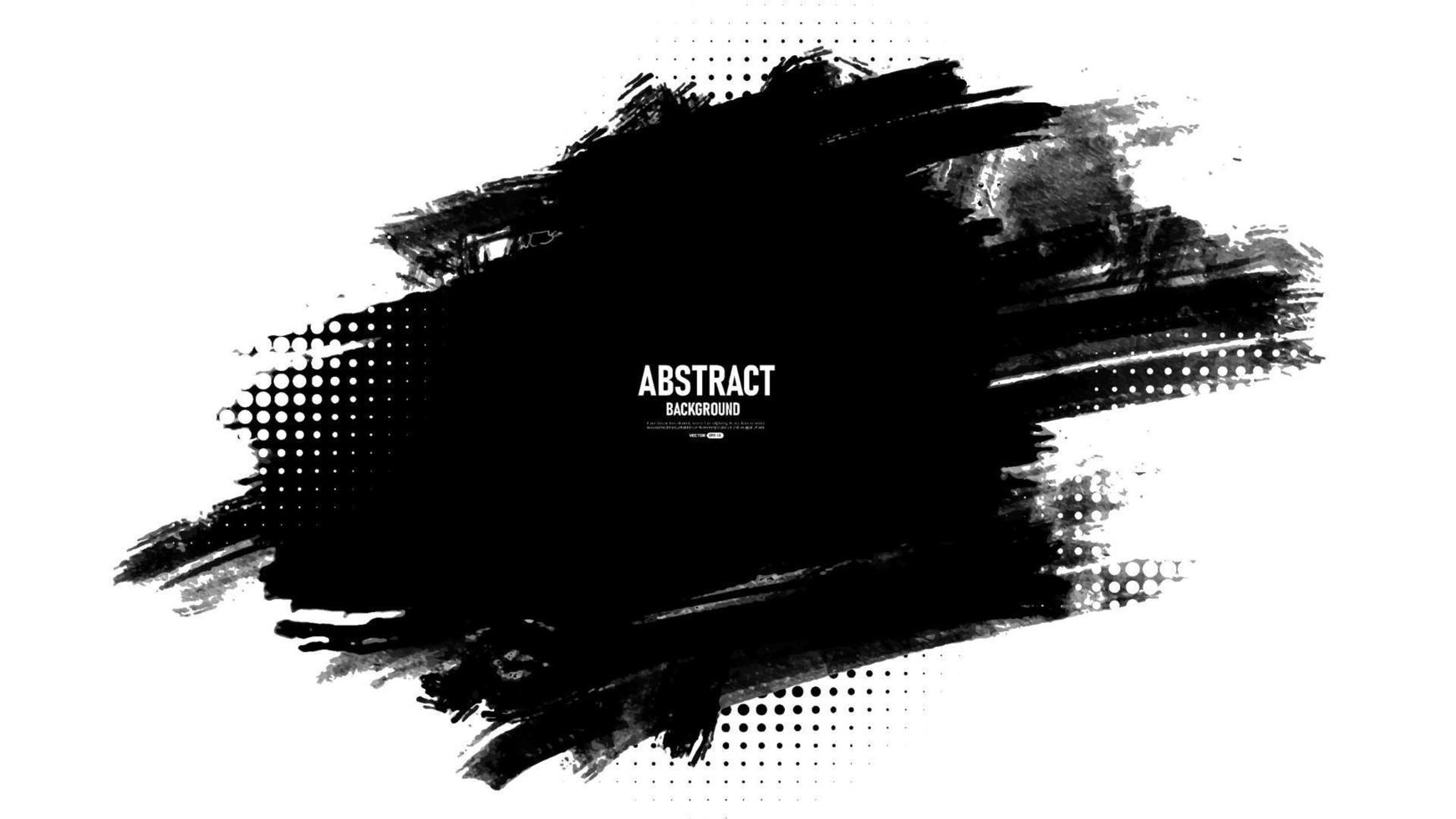 fundo abstrato preto e branco com textura grunge vetor