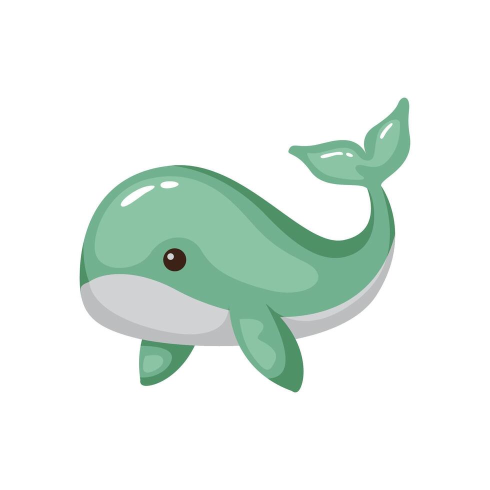 baleia ícone Projeto dentro desenho animado estilo. vetor Projeto