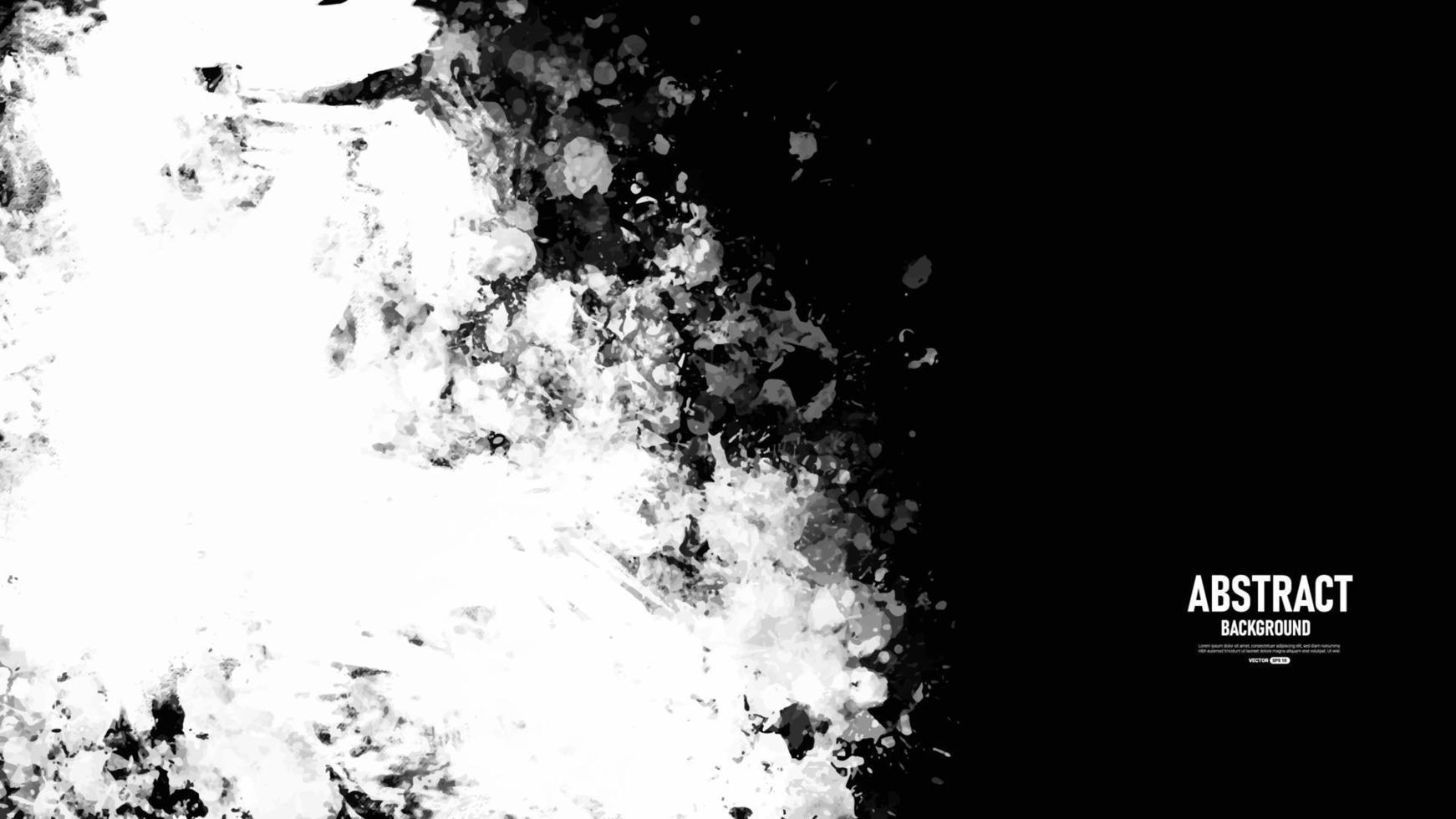 fundo abstrato preto e branco com textura grunge. vetor