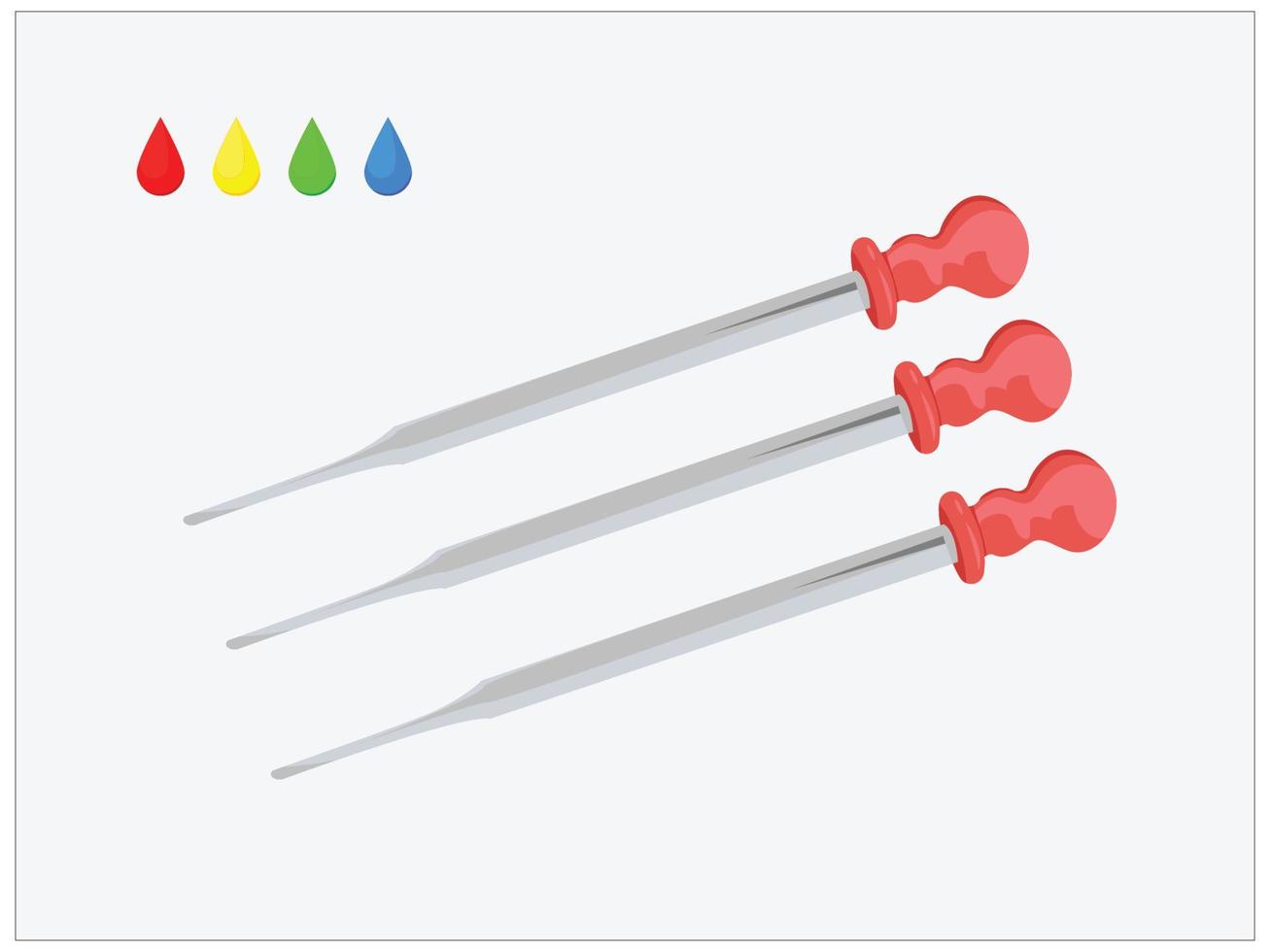 projeto de pipetas, pipeta de gota vetor