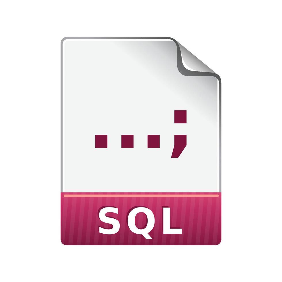 sql Arquivo formato ícone dentro cor. extensão base de dados consultas vetor