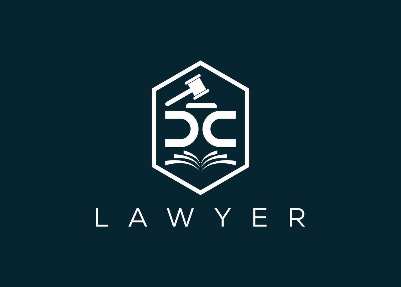 minimalista carta d c advogado logotipo Projeto vetor modelo