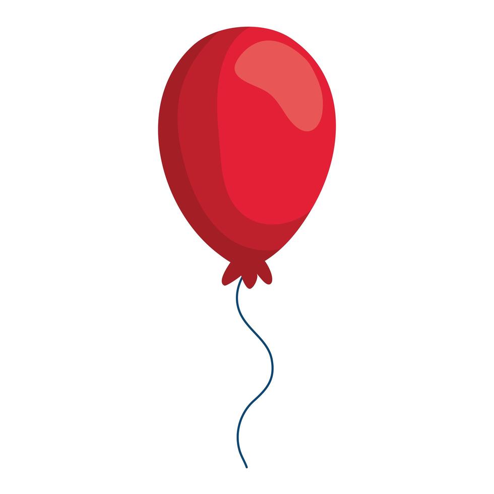 balão vermelho de hélio vetor