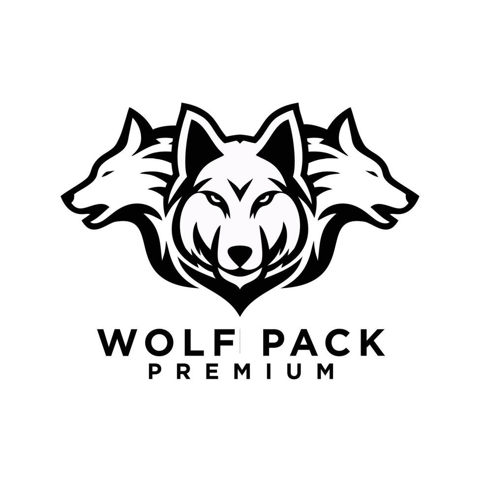 Lobo pacote logotipo ícone Projeto ilustração vetor