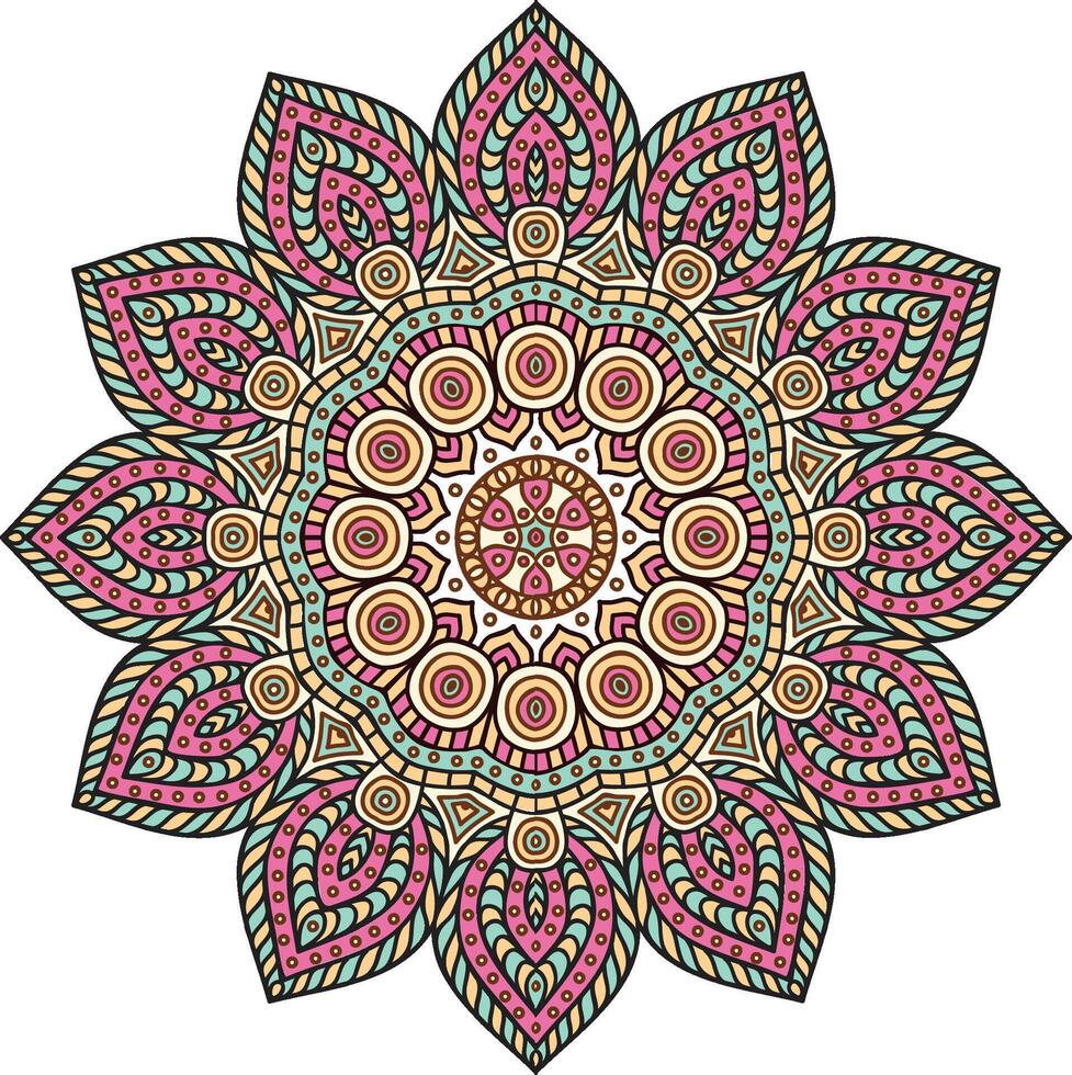 multi cor mandala ilustração vetor