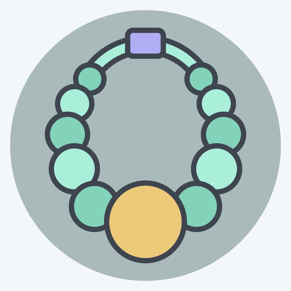 ícone colar 2. relacionado para anel símbolo. cor companheiro estilo. simples Projeto editável. simples ilustração vetor
