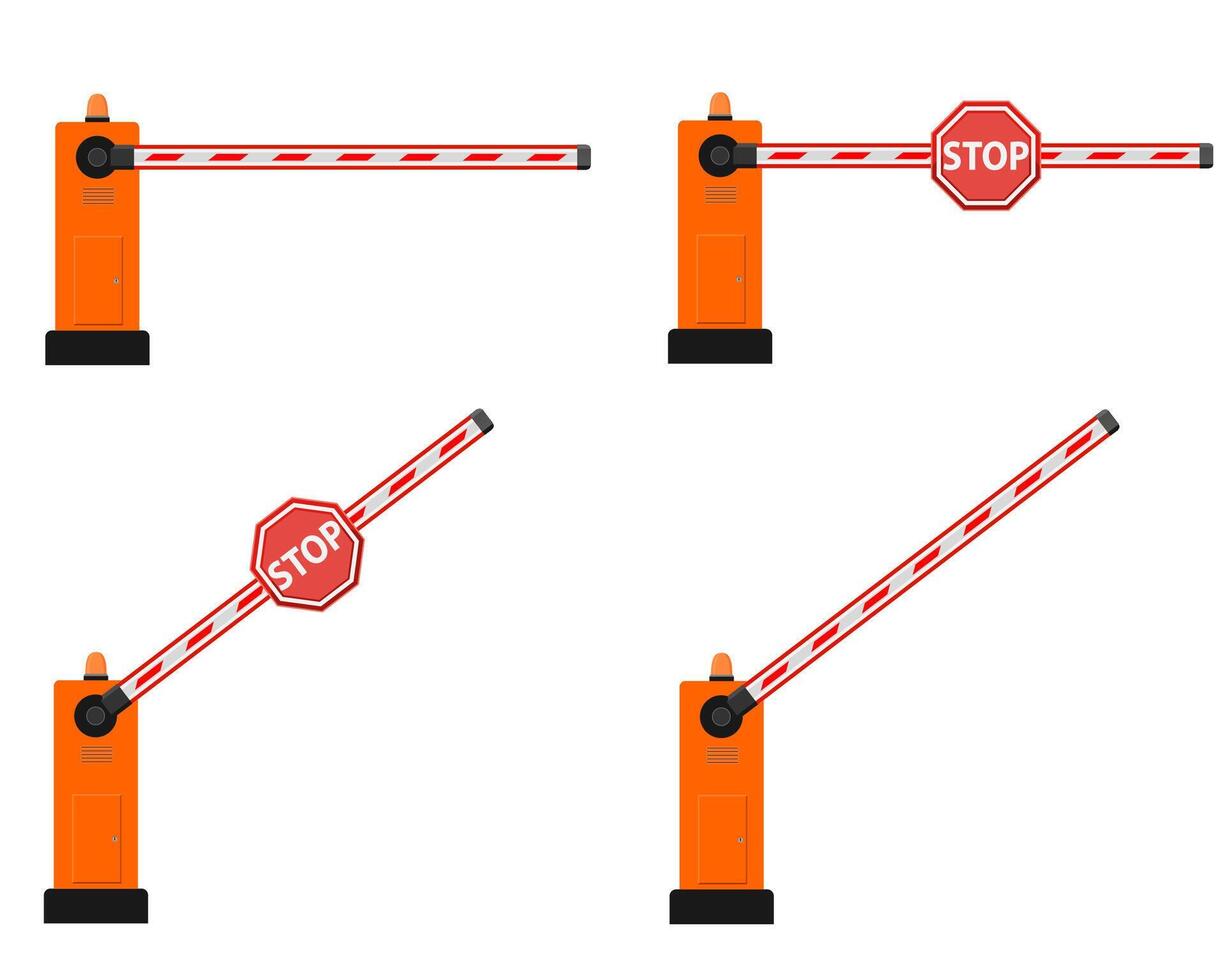 automático barreira para ajustar a movimento do carros estoque vetor ilustração isolado em branco fundo