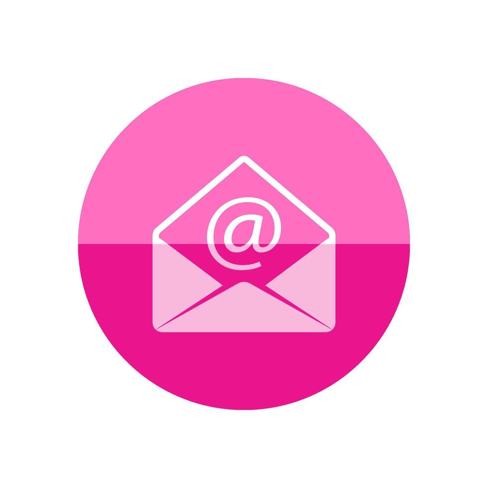 carta ícone dentro plano cor círculo estilo. mensagem postal correspondência o email enviar tradicional vetor