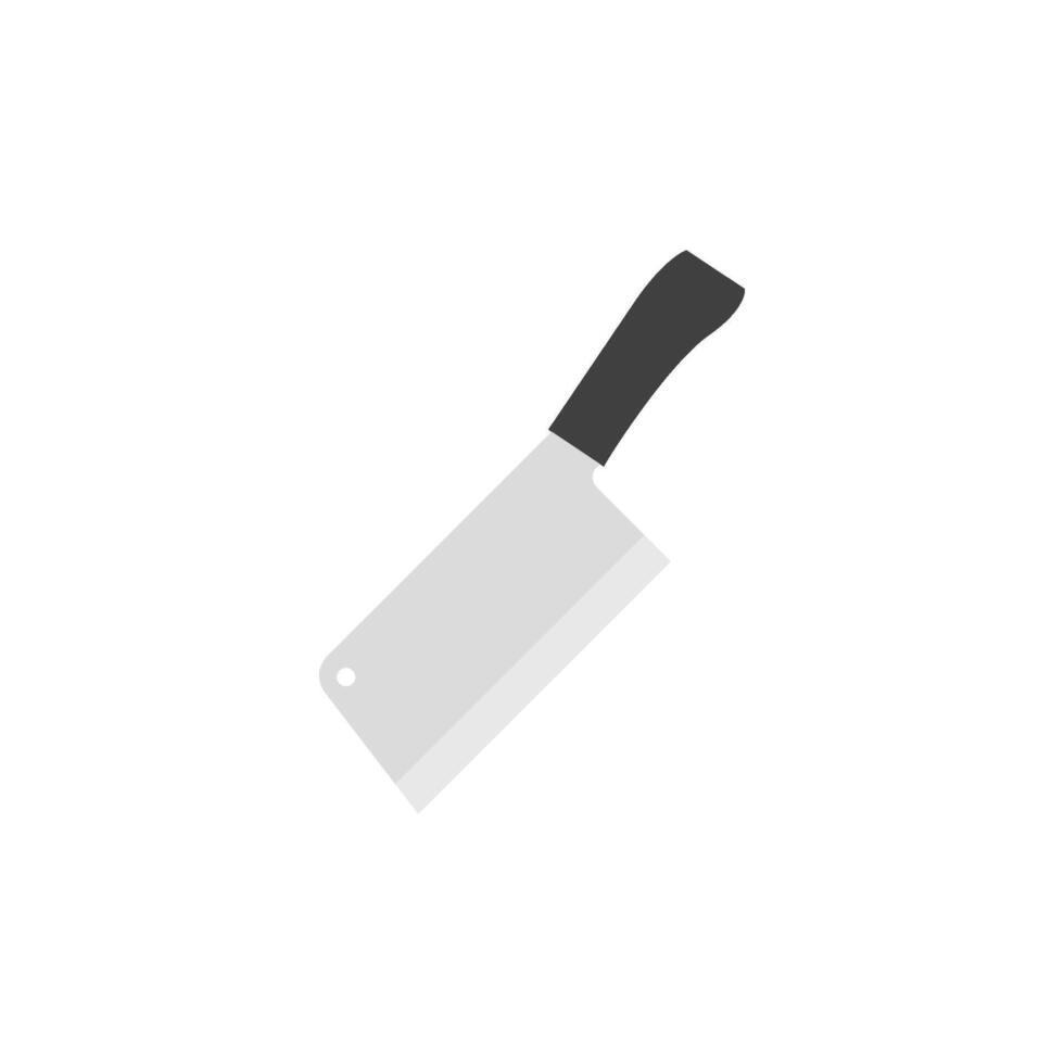 açougueiro faca ícone dentro plano cor estilo. cozinha restaurante chefe de cozinha ferramenta carne afiado vetor