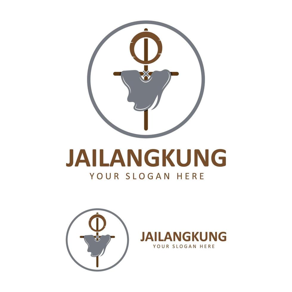 jailangkung logotipo vetor ícone ilustração Projeto. uma espectral chamando boneca. espiritual fantoche jogo. indonésio tradicional fantasmas fantoche jogo.