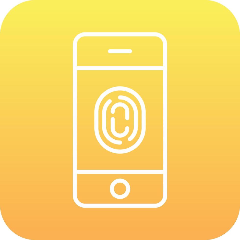 impressão digital verificação vecto ícone vetor