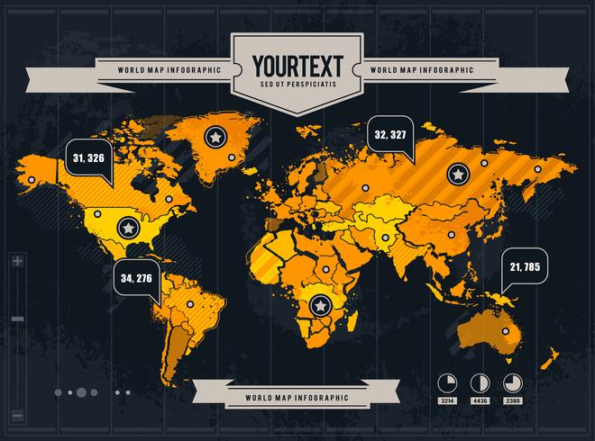 Mapa do mundo do vetor