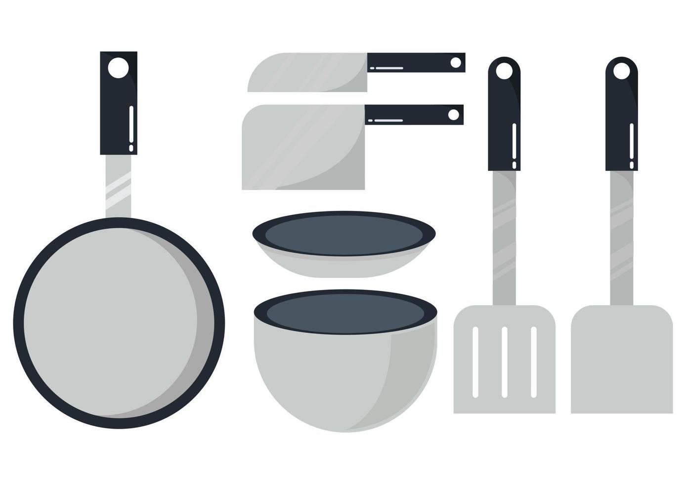 ilustração de utensílios de cozinha com um design simples e moderno vetor