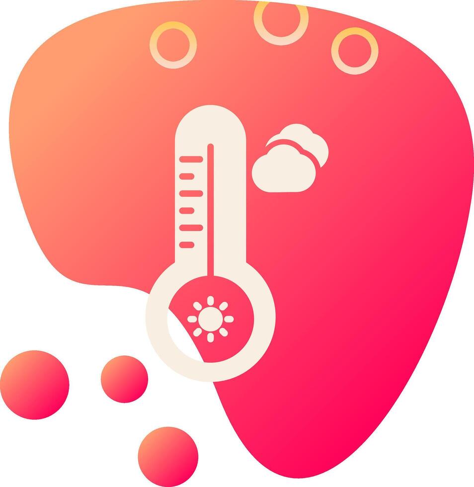 temperatura quente vecto ícone vetor