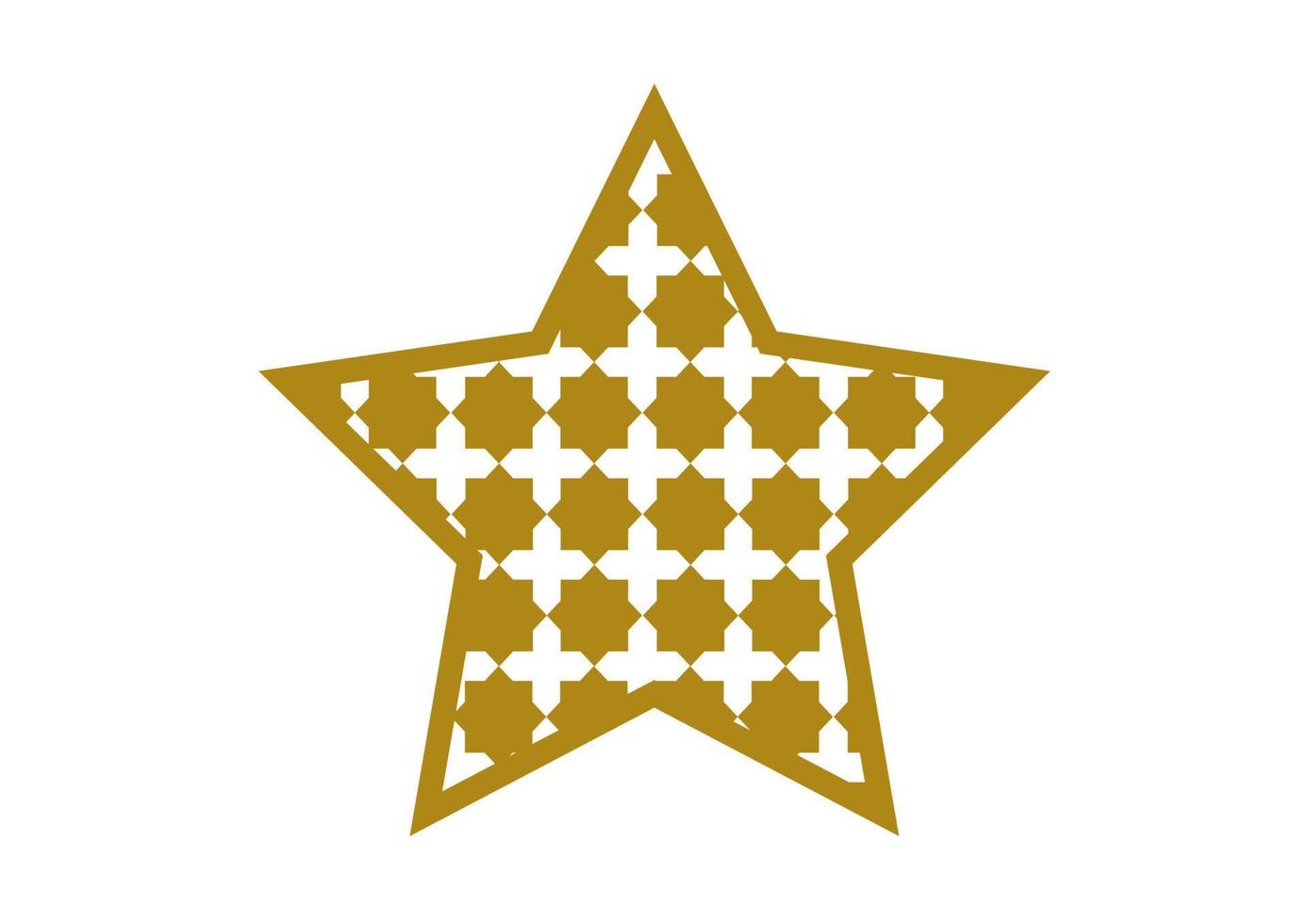 estrela com padrão árabe dourado 1 vetor