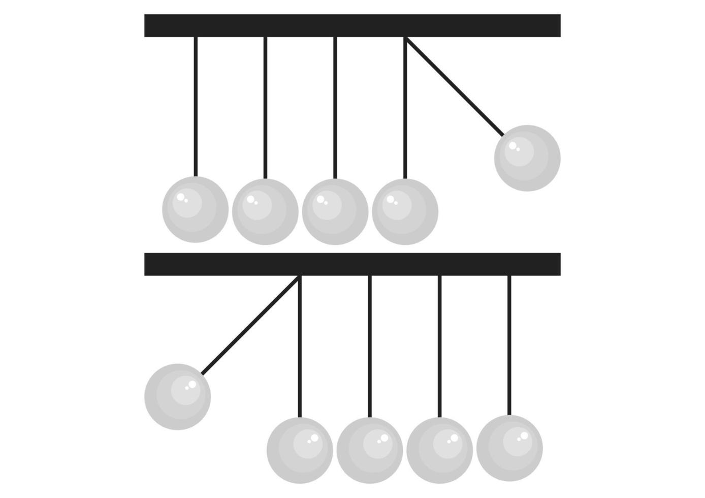 ilustração da bola de pêndulo vetor