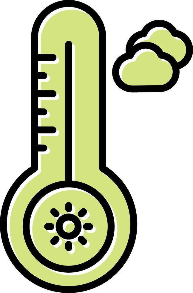 temperatura quente vecto ícone vetor