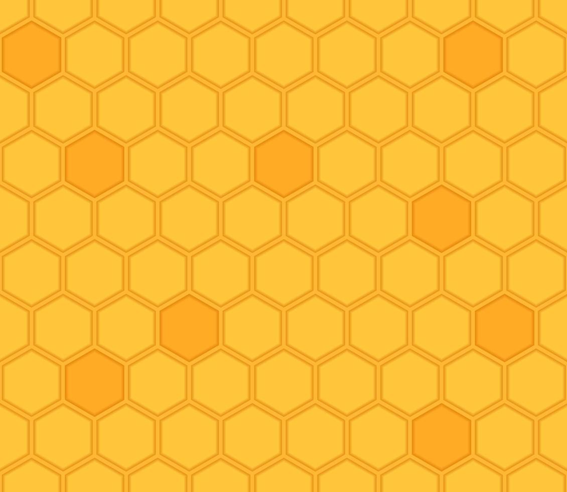 fundo colmeia amarelo, laranja. favo de mel, padrão de células da colmeia de abelhas. formas de mel de abelha. símbolo geométrico da textura perfeita do vetor. hexágono, raster hexagonal, sinal de célula de mosaico ou ícone. cor da gradação. vetor