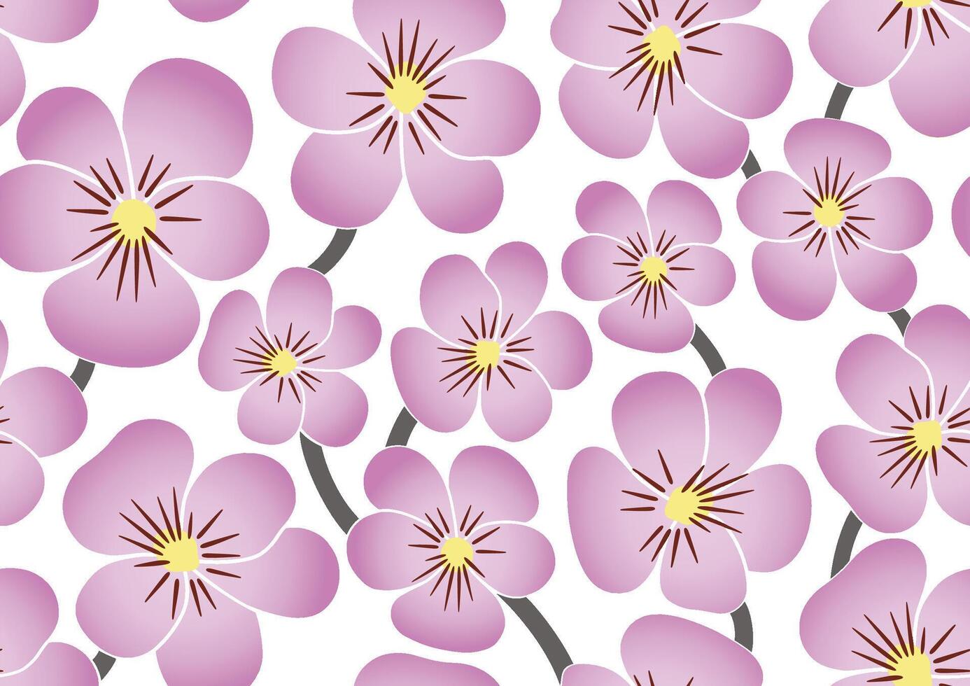 desatado Rosa viola padronizar vetor ilustração isolado em uma branco fundo. horizontalmente e verticalmente Repetivel.