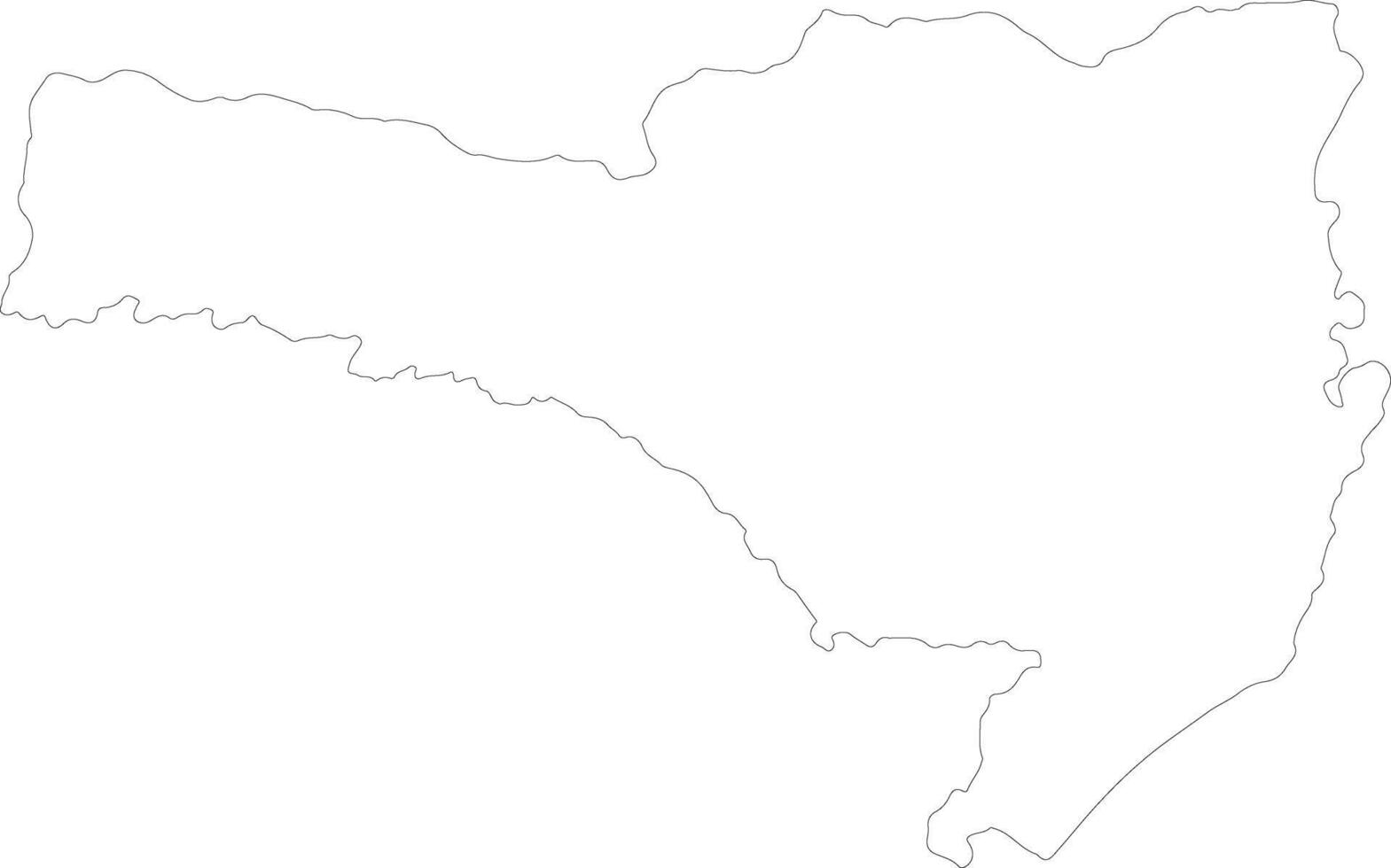 santa catarina Brasil esboço mapa vetor