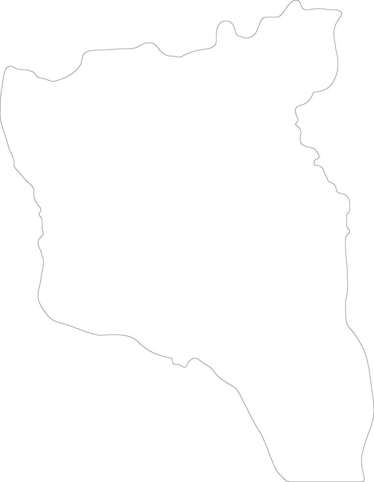 Sul-Kivu democrático república do a Congo esboço mapa vetor