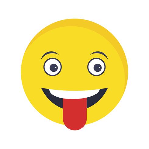 ícone de vetor de emoji de língua