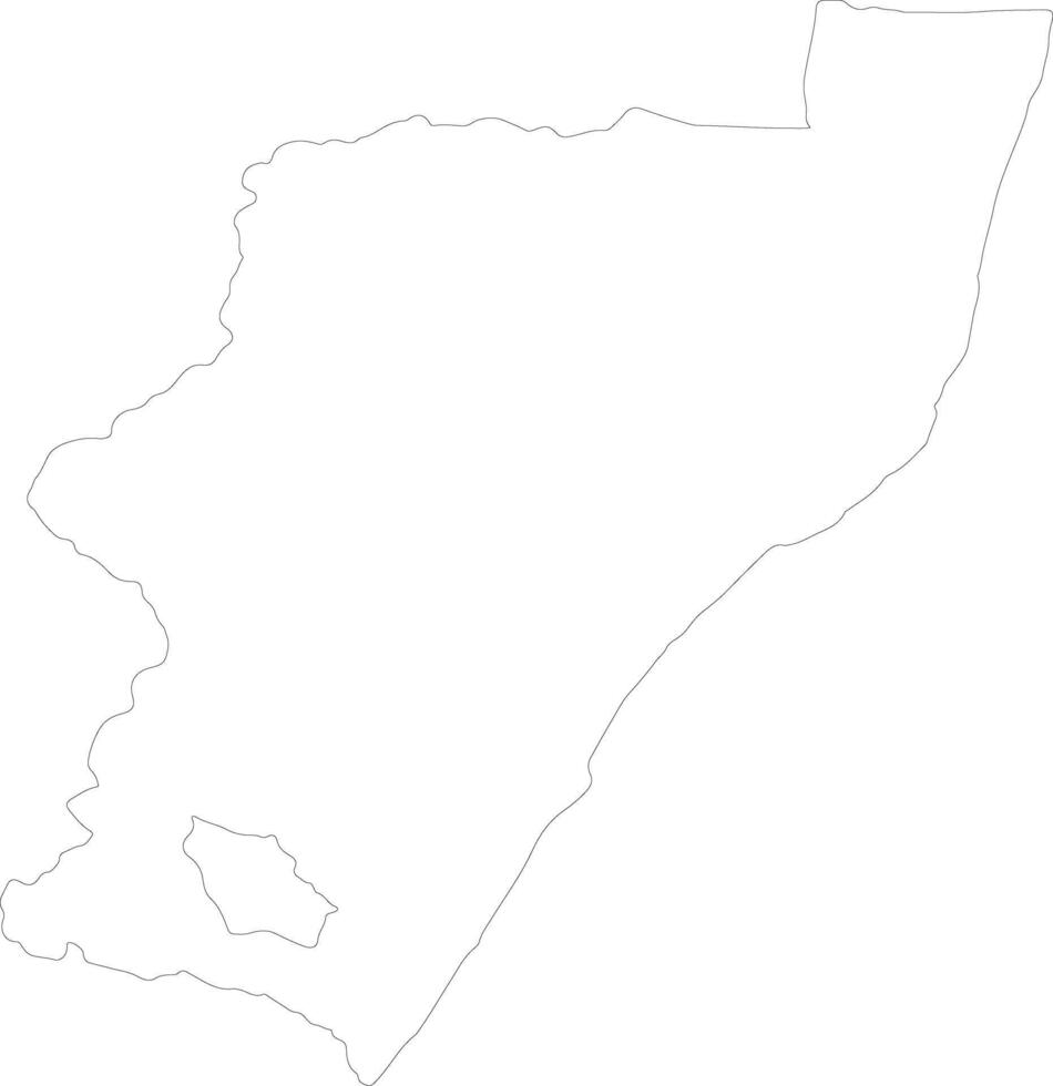 kwazulu-natal sul África esboço mapa vetor