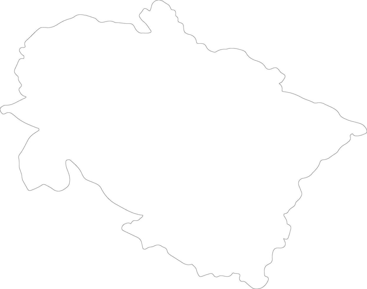 utaranchal Índia esboço mapa vetor