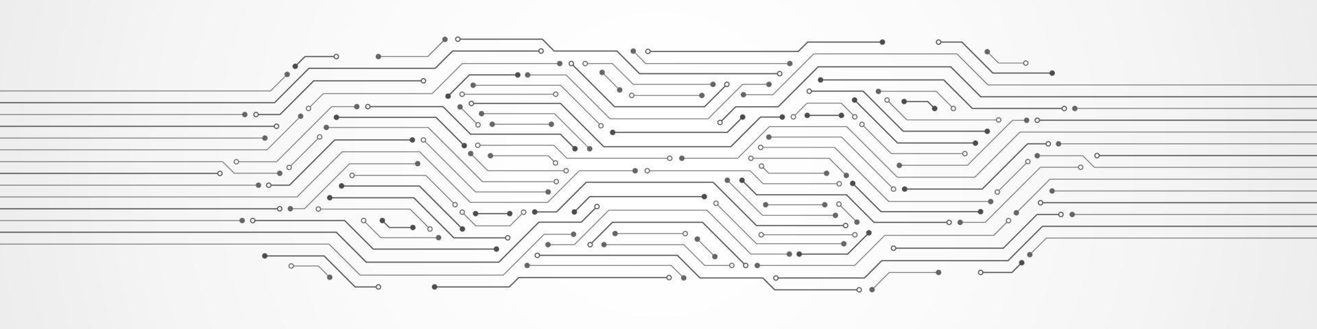 fundo de tecnologia abstrato, padrão de placa de circuito, microchip, linha de energia vetor