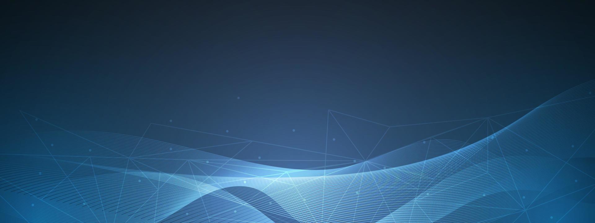 design abstrato de onda de tecnologia azul, fundo de rede digital, conceito de comunicação vetorial, espaço em branco vetor