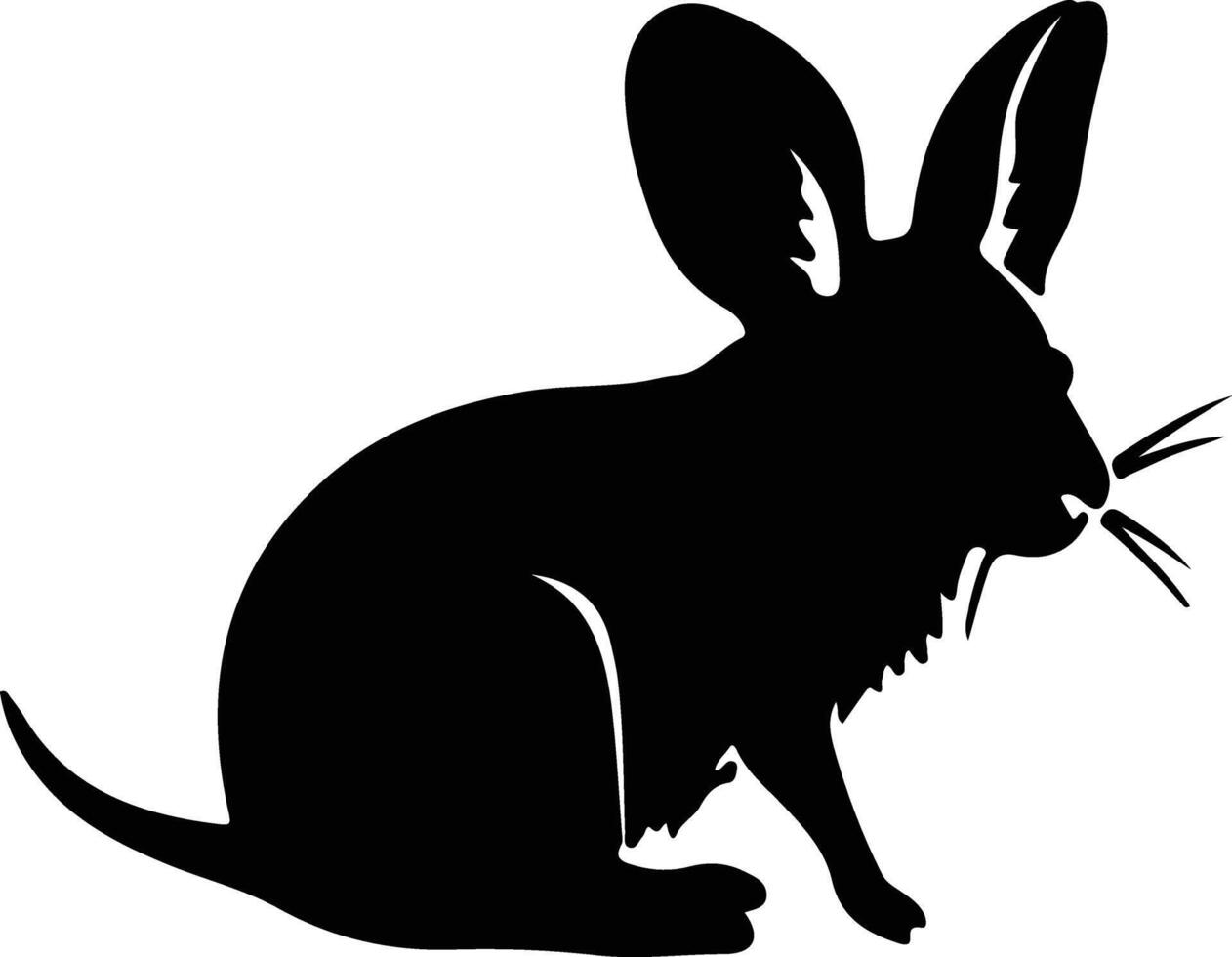 bilby Preto silhueta vetor