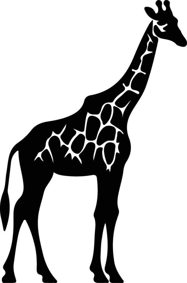 girafa Preto silhueta vetor