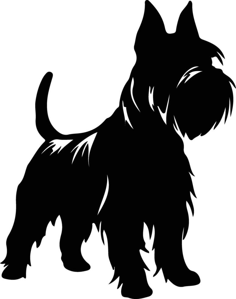 escocês terrier Preto silhueta vetor