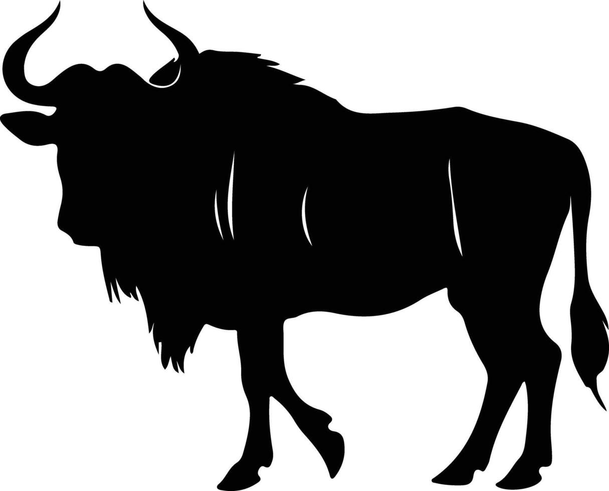 GNU Preto silhueta vetor