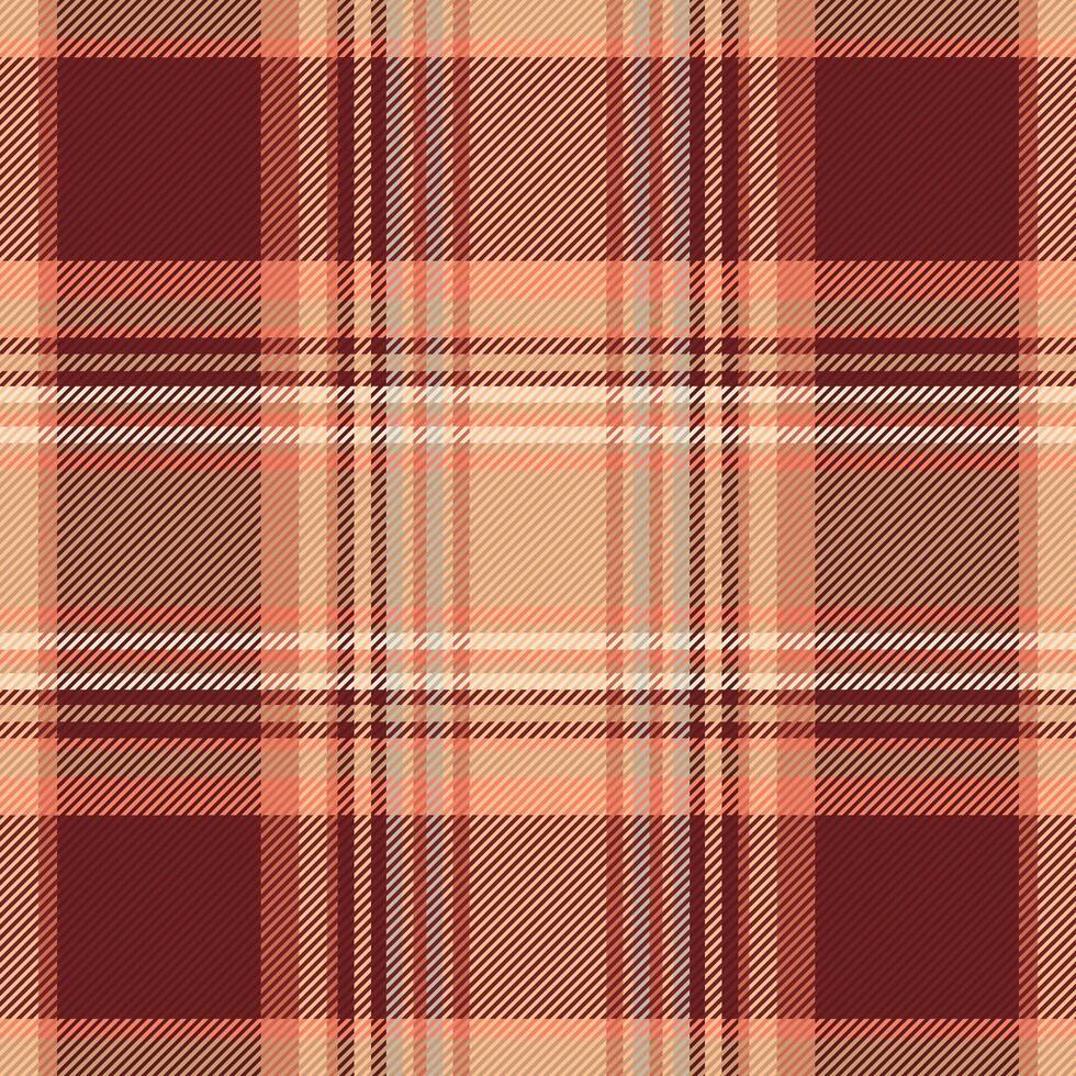 padrão xadrez tartan com textura e cores quentes. vetor