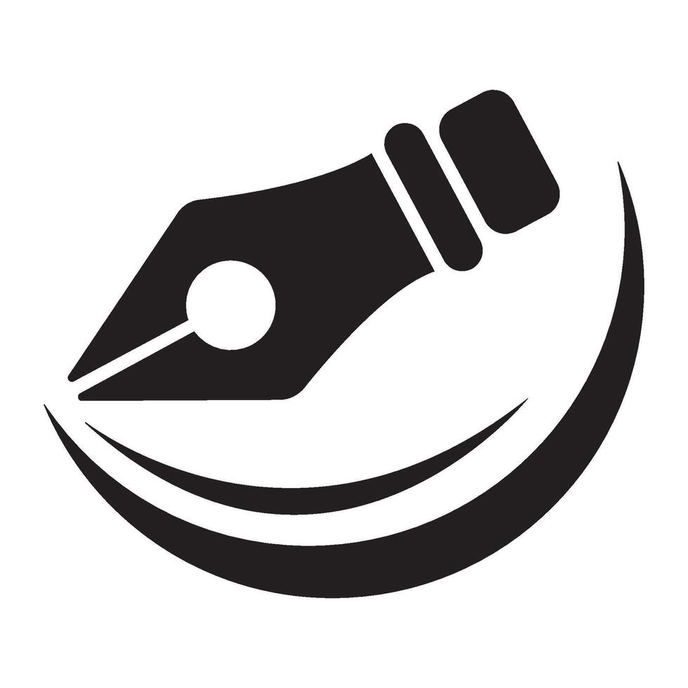 modelo de design de vetor de logotipo de ícone de ferramenta de caneta