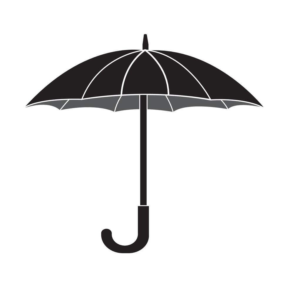 modelo de design de vetor de logotipo de ícone de guarda-chuva