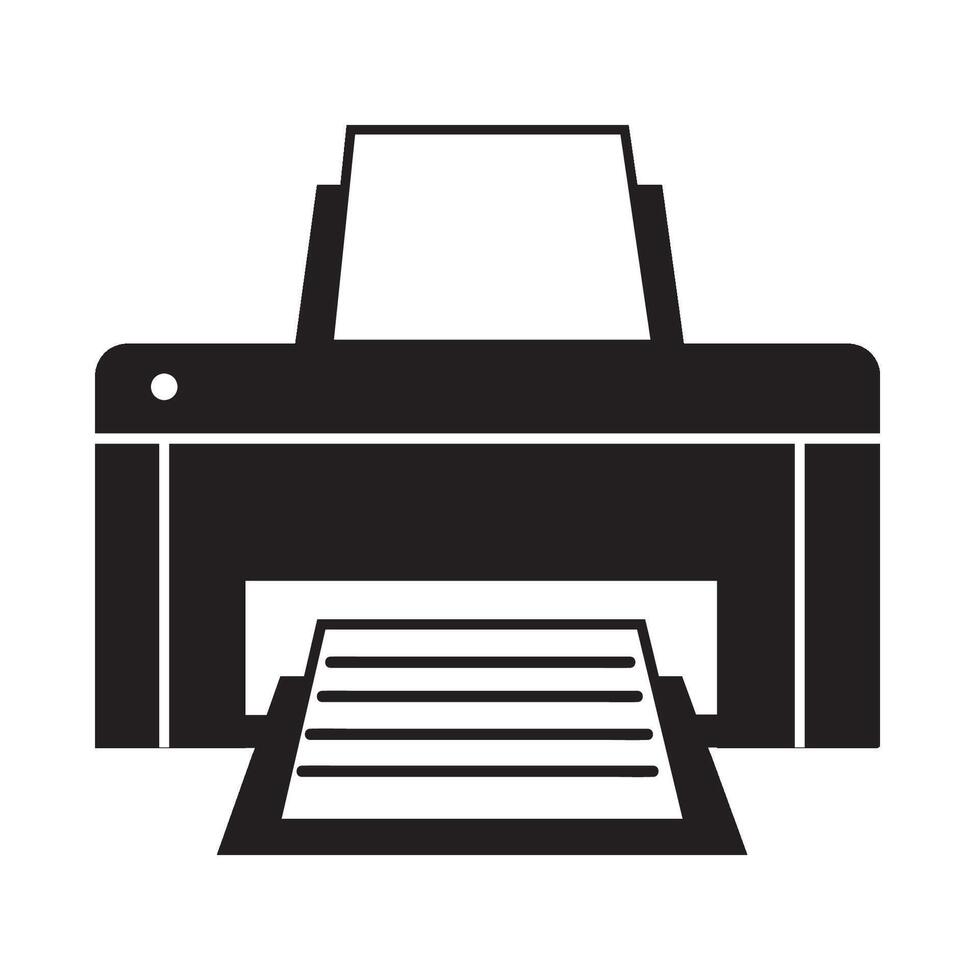 impressão máquina ícone logotipo vetor Projeto modelo