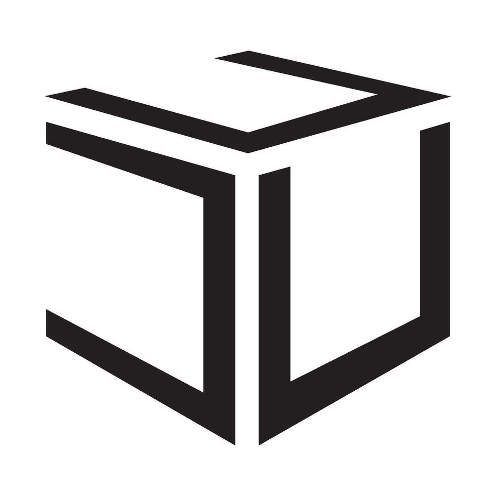 modelo de design de vetor de logotipo de ícone de caixa