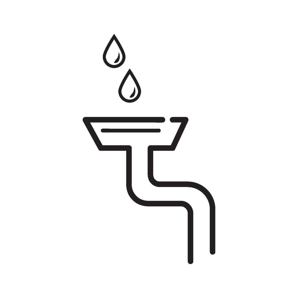 água calhas ícone logotipo vetor Projeto modelo