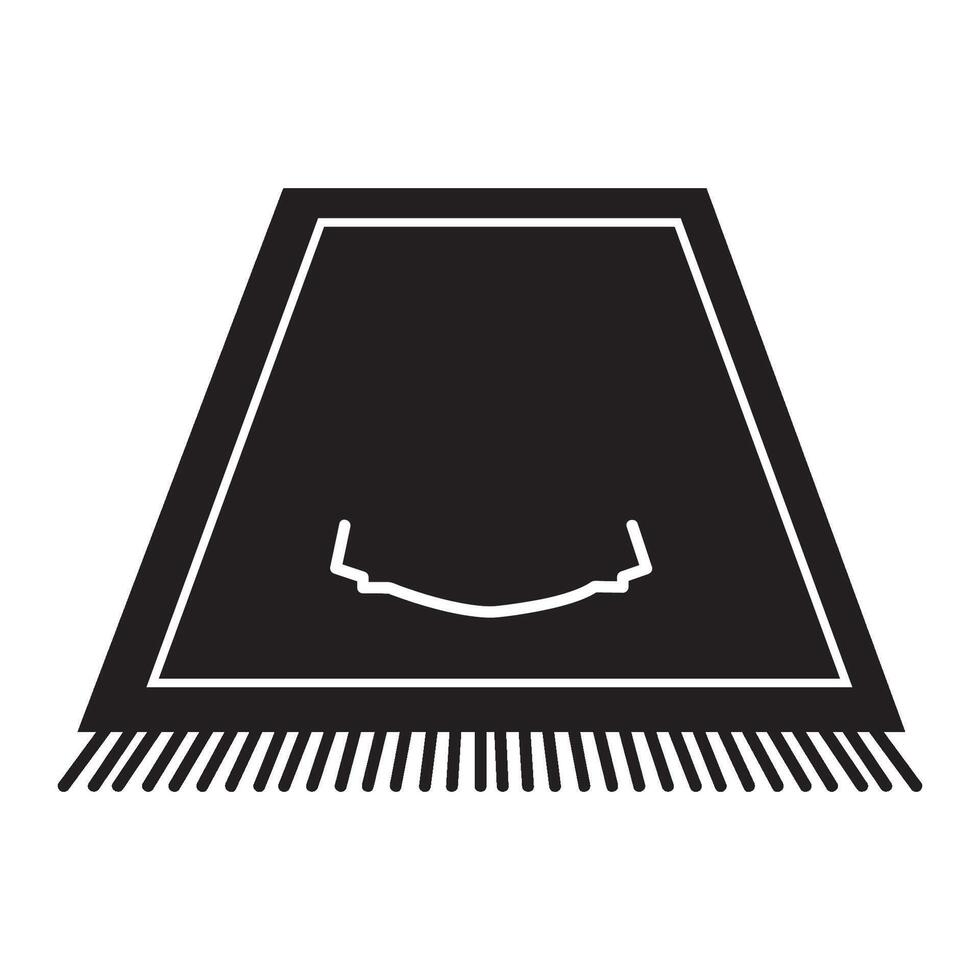 modelo de design de vetor de logotipo de ícone de tapete de oração