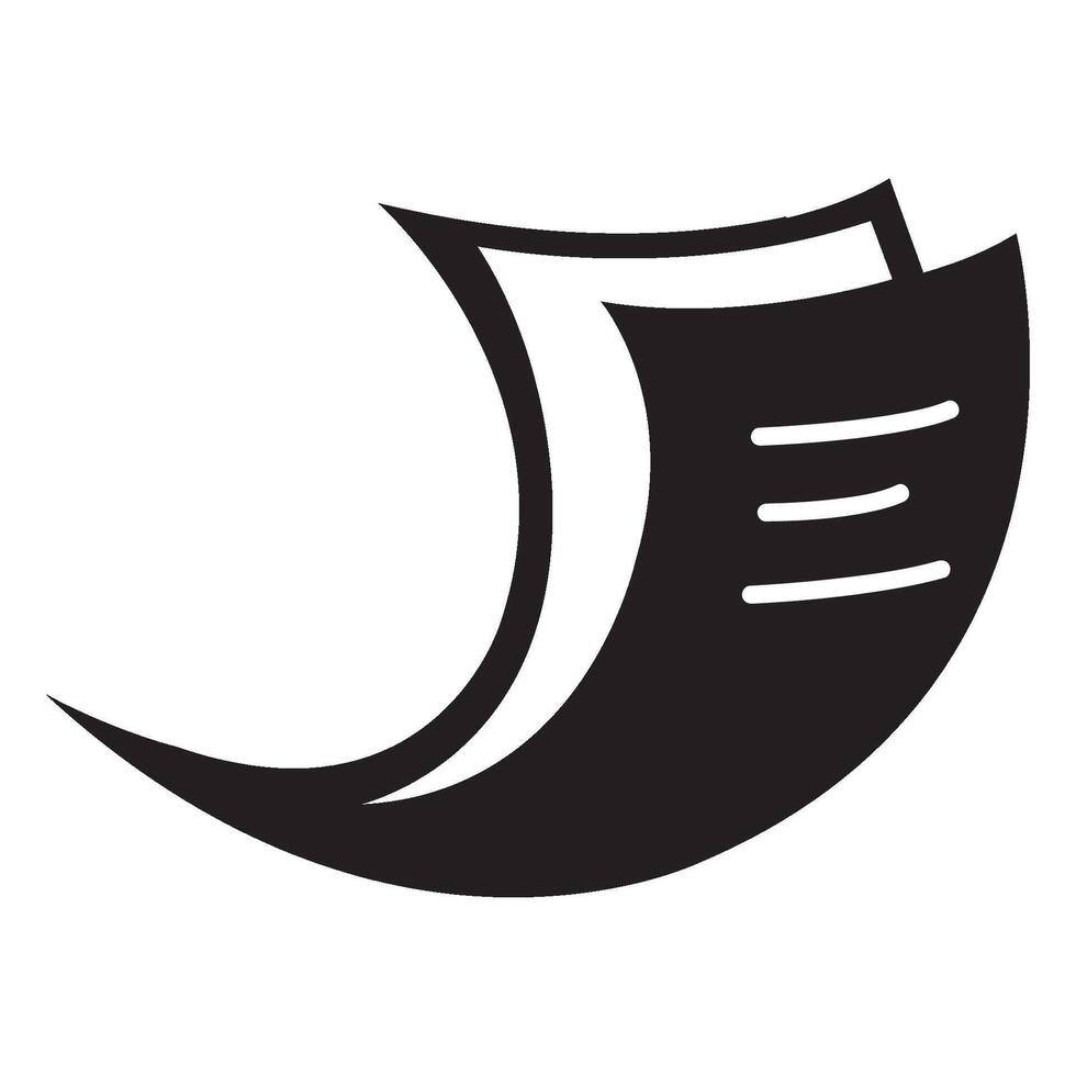 modelo de design de vetor de logotipo de ícone de papel